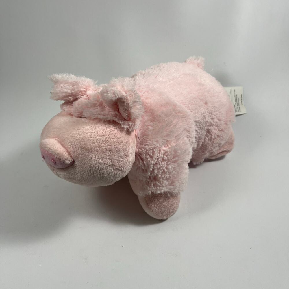 Pillow Pet Pee Wee Wiggly Pig Plush Stuffed Animal 2010 Pink